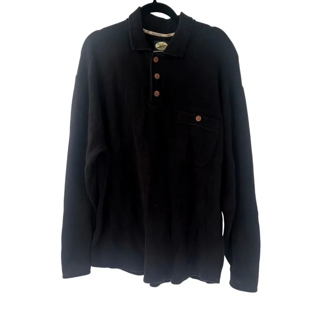 TOMMY BAHAMA Black Sweatshirt Mens Size Medium M